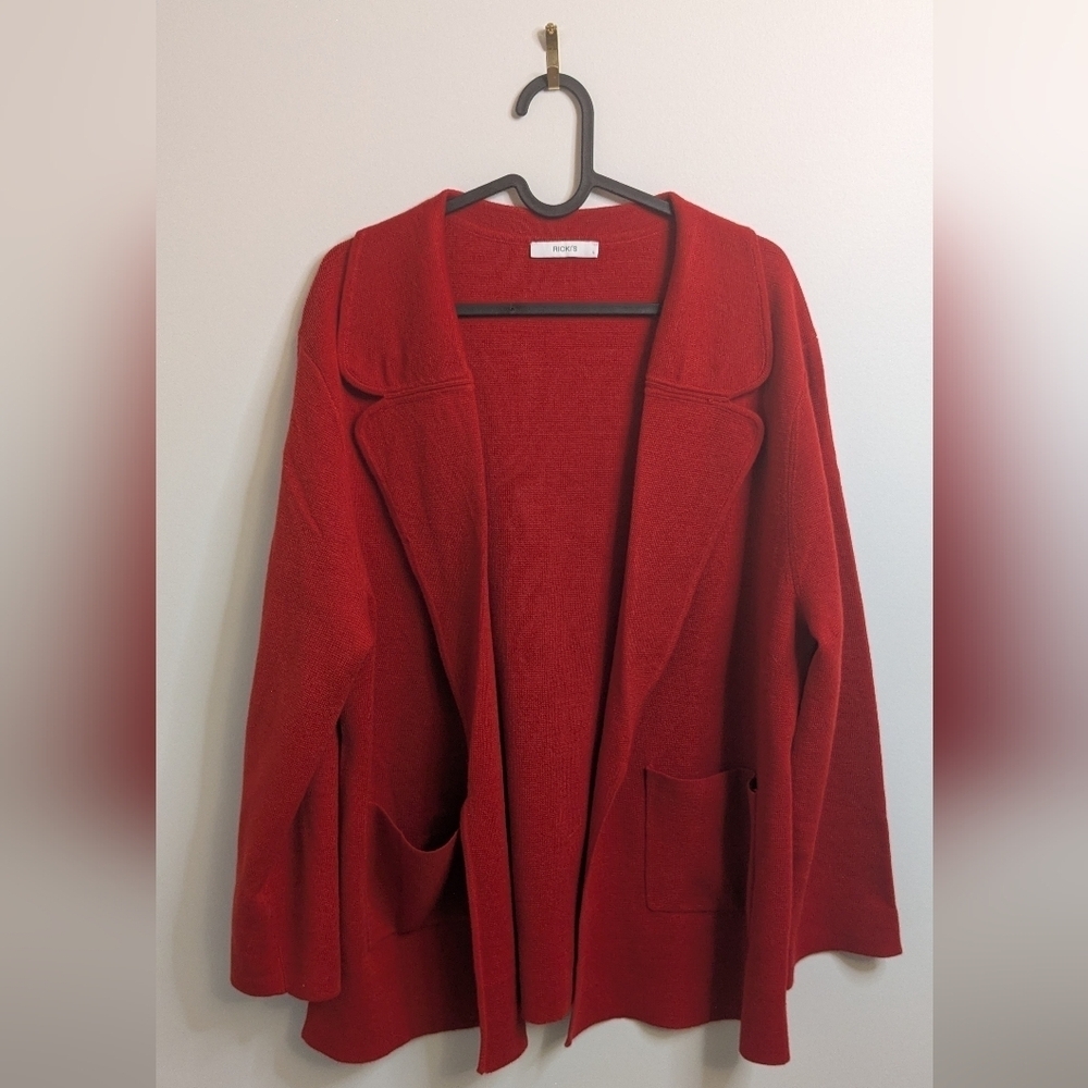 Ricki's Red Sweater Knit Blazer - size L